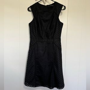ANDREW MARC midi black lace dress size 6